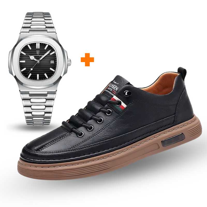[PROMOÇÃO EXCLUSIVA] Tênis Ortopédico Italiano de Couro Legitimo + Brinde Exclusivo
